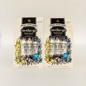 Poo-Pourri On-the-Go Toilet Spray Travel Size Set Of 3 0.34 FL Oz Each LOT OF 2